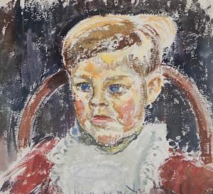 SCHMIDL WAEHNER Trude 1900-1979,PORTRAIT OF A YOUNG BOY WITH BLUE EYES,Potomack US 2019-11-16