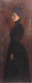 SCHMIDLIN adolf 1868-1954,Bildnis einer jungen Dame in schwarzem Kleid, den ,1902,Bloss 2017-09-25
