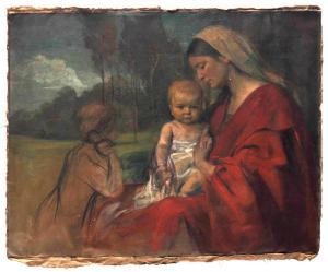 SCHMIDLIN adolf 1868-1954,Madonna mit dem Jesuskind und Johannes dem Täufer,Bloss DE 2019-01-21