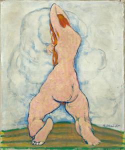 SCHMIDT Albert 1883-1970,Femme rousse agenouillée,1916,Galerie Koller CH 2022-07-01
