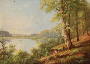 SCHMIDT Alexander 1842-1903,View from Esrum Lake,1896,Bruun Rasmussen DK 2018-09-24