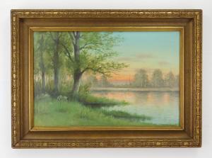 SCHMIDT Charles 1875-1959,Landscape at Sunset,Rachel Davis US 2023-10-21