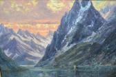 SCHMIDT Conrad 1800-1900,fjord scene,Lawrences of Bletchingley GB 2018-09-04