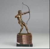 SCHMIDT Fritz 1876-1935,archerbronze with golden patination,Waddington's CA 2005-11-22