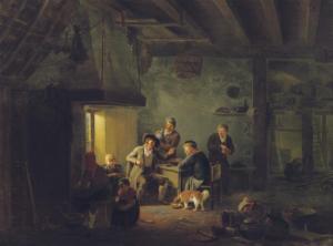 SCHMIDT George Adam 1791-1844,Peasants in an interior,Christie's GB 2008-02-26