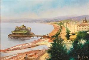 SCHMIDT Hermann 1819-1903,View of the Promenade des Anglais,1893,Palais Dorotheum AT 2018-12-10