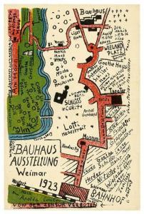 SCHMIDT Kurt 1901-1991,Karte zur Bauhaus Ausstellung Weimar,1923,Villa Grisebach DE 2019-05-30
