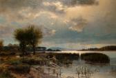 SCHMIDT Max 1818-1901,an extensive view of a lake with a boy fishing in ,Bonhams GB 2006-06-06