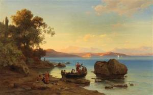 SCHMIDT Max 1818-1901,Coastal Landscape with Amazons,Palais Dorotheum AT 2019-02-19