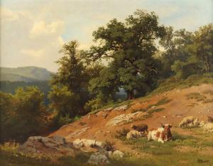SCHMIDT Max 1818-1901,Landschaft mit ruhendem Vieh,Von Zengen DE 2022-09-02