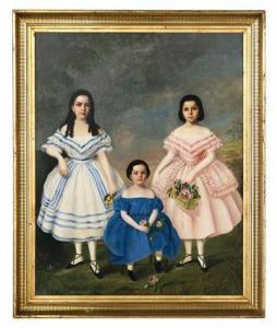 SCHMIDT Peter 1829-1866,Three Sisters from the Crescent City,New Orleans Auction US 2022-03-26