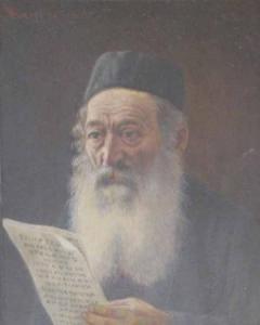 SCHMIDT Valdemar 1864,PORTRAIT OF A RABBI READING,Freeman US 2007-06-22