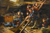 SCHMIDT Willem H 1809-1849,Napoleonic troops in hiding in a barn,Bonhams GB 2008-01-08