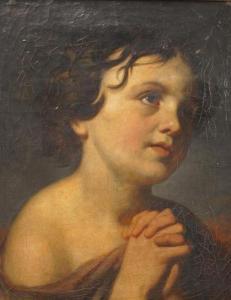 SCHMIDT Willem H 1809-1849,Praying boy,Venduehuis NL 2019-09-27