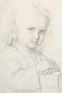 SCHMITT Georg Philipp,Bildnis eines kleinen Mädchens mit Buch,1861,Winterberg Arno 2020-10-17