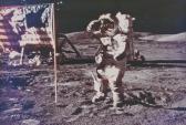 Schmitt Harrison,Eugene Cernan salutes the U.S. flag, Apollo 17,1972,Bloomsbury London 2011-11-03