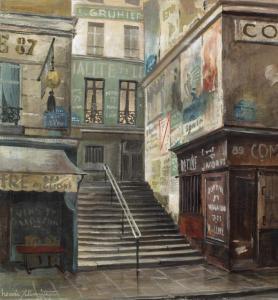 SCHMITT Henri 1900-1900,La rue de Chezy,1947,Millon & Associés FR 2012-03-19
