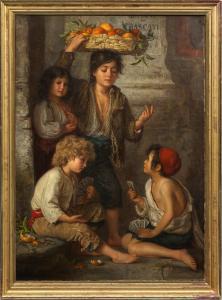 SCHMITT Nathanael 1847-1918,Römische Straßenkinder beim Kartenspiel,1893,Schloss DE 2021-05-08