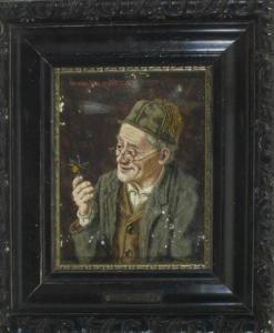SCHMITT Oskar 1882-1943,Bildnis eines Mannes, der eine Frucht inspiziert,Allgauer DE 2010-04-15