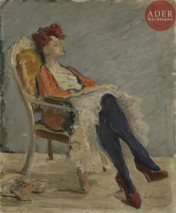 SCHMITT Paul 1824-1885,Femme au fauteuil,1953,Ader FR 2017-10-06