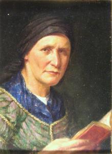 SCHMITZ Bernhard Sylvester 1876,Portrait einer Frau in Tracht mit Buch,Zeller DE 2010-04-22