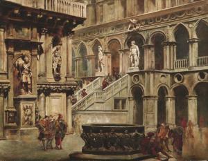 SCHMITZ Conrad 1800,Interno di Palazzo Ducale a Venezia con la scala d,Finarte IT 2006-06-25