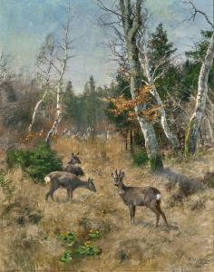 SCHMITZBERGER Josef 1851-1936,Red Deer in a Forest Glade,Palais Dorotheum AT 2023-12-12