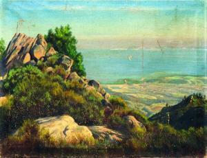 SCHMOLL Ferdinand 1800-1900,Paisaje rocoso y costa,Morton Subastas MX 2010-07-22