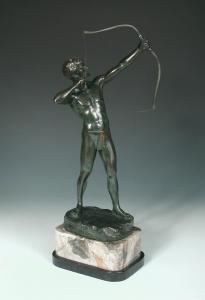 SCHMOTZ METZNER R,A bronze figure of an archer,Cheffins GB 2017-01-12