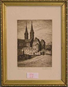 SCHNÖS Max 1889-1964,Bamberg Alte Hofhaltung und Dom,Johann Sebok DE 2009-10-10