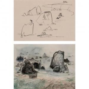 SCHNAUFER KNEE Gina 1898-1982,Oregon Landscape,1954,William Doyle US 2019-11-19