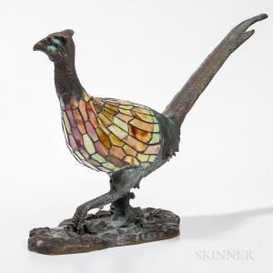SCHNEIDER Charles 1881-1953,Pheasant Lamp,Skinner US 2018-12-14
