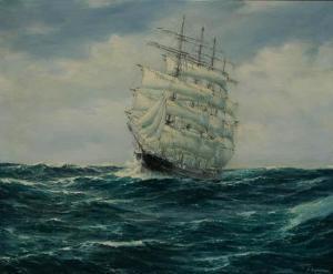 SCHNEIDER Frank 1881-1935,Ship in Battle,Weschler's US 2015-02-20