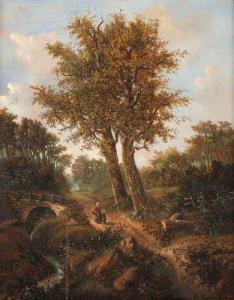 SCHNEIDER Georg 1759-1843,Landschaft mit Figuren,Von Zengen DE 2018-11-30