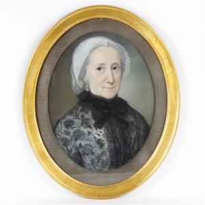 schneider johann leonhard,portrait of an aged woman in black lace and cap,Ripley Auctions 2018-08-25