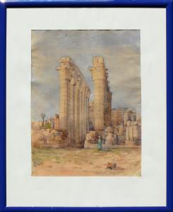 SCHNEIDER Karl 1872,Ruinen in Luxor,1910,Geble DE 2022-10-08