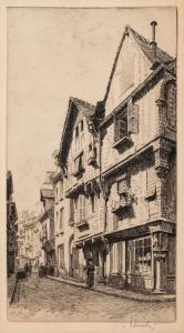 SCHNEIDER Otto J 1875-1946,Rue de la Rotisserie, Tours,Hindman US 2021-09-10