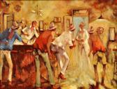 SCHNEIDER Siegfried 1935,Dart Game at the Local Pub,Elder Fine Art AU 2011-12-01