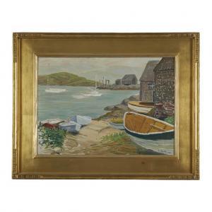 SCHNEIDER THEOPHILE 1872-1960,BOATS ON THE SHORE,1927,Freeman US 2017-08-09
