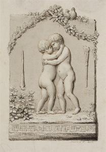SCHNORR VON CAROLSFELD Hans Veit Friedrich 1764-1841,Two Children Embracing,1805,Lempertz 2014-11-15