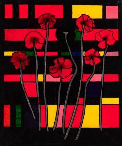 SCHOBESBERGER Erich 1959,Color out flowers,Nagel DE 2021-07-15