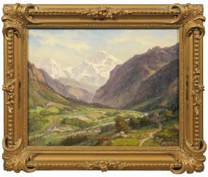 SCHOENBECK Albert 1834-1860,"Aus der Umgegend Interlaken das Lauterbrunntal mi,Schloss DE 2012-11-24