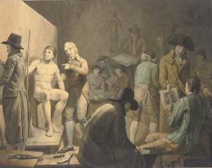 SCHOENMAKER DOYER Jakob 1792-1867,Artists at a life-drawing class,Christie's GB 2006-01-24