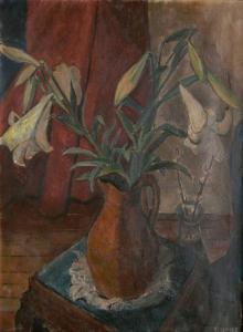 schofield Flora Itwin 1873-1960,Still-Life of Lilies,Rachel Davis US 2018-12-08