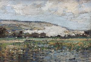 SCHOFIELD Kershaw 1872-1941,Landscape with White Cliffs,Duggleby Stephenson (of York) UK 2024-04-12
