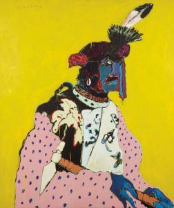 SCHOLDER Fritz William 1937-2005,Indian with Ribbons,1974,Jackson's US 2017-12-06