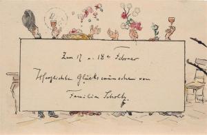 SCHOLTZ Julius 1825-1893,Glueckwunschkarte,1891,Schmidt Kunstauktionen Dresden DE 2016-09-17