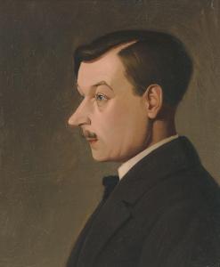 SCHOLZ Georg 1890-1945,Porträt eines Studenten (Carl Schwarz),1927,Lehr Irene DE 2023-10-28