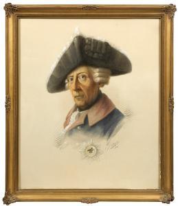 SCHOLZ J.W,Brustportrait König Friedrich II. von Preußen,1923,Schloss DE 2012-11-24