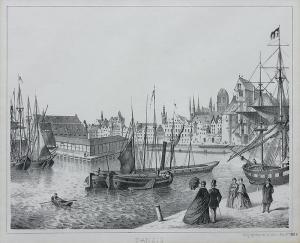 scholz josef 1870-1898,Danzig Port nad Motławą,Sopocki Dom Aukcjny PL 2020-03-14